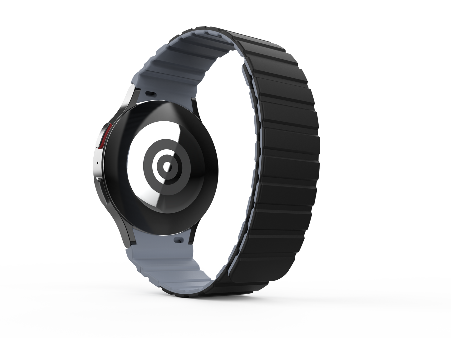 SYSTEM-S 20 mm silicone magnetic strap for Samsung Galaxy Watch 5 4 in black