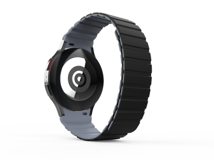 SYSTEM-S 20 mm silicone magnetic strap for Samsung Galaxy Watch 5 4 in black