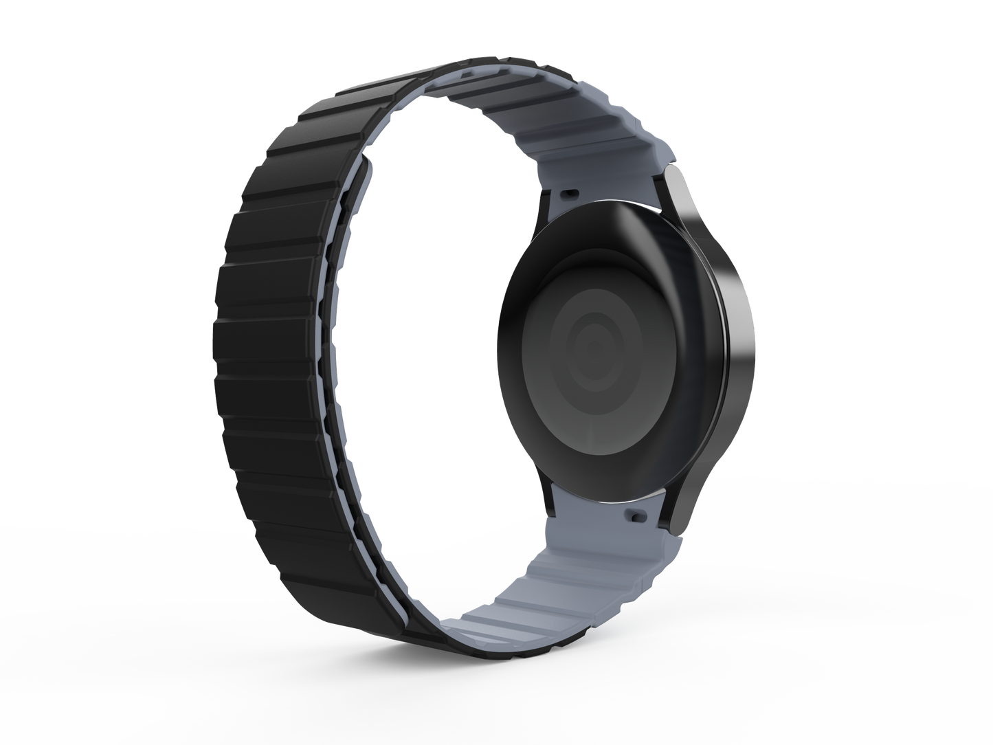 SYSTEM-S 20 mm silicone magnetic strap for Samsung Galaxy Watch 5 4 in black