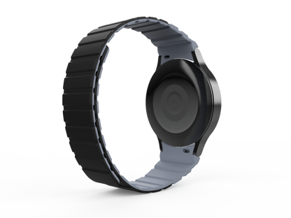 SYSTEM-S 20 mm silicone magnetic strap for Samsung Galaxy Watch 5 4 in black
