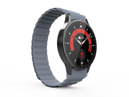 SYSTEM-S 20 mm silicone magnetic strap for Samsung Galaxy Watch 5 4 in black