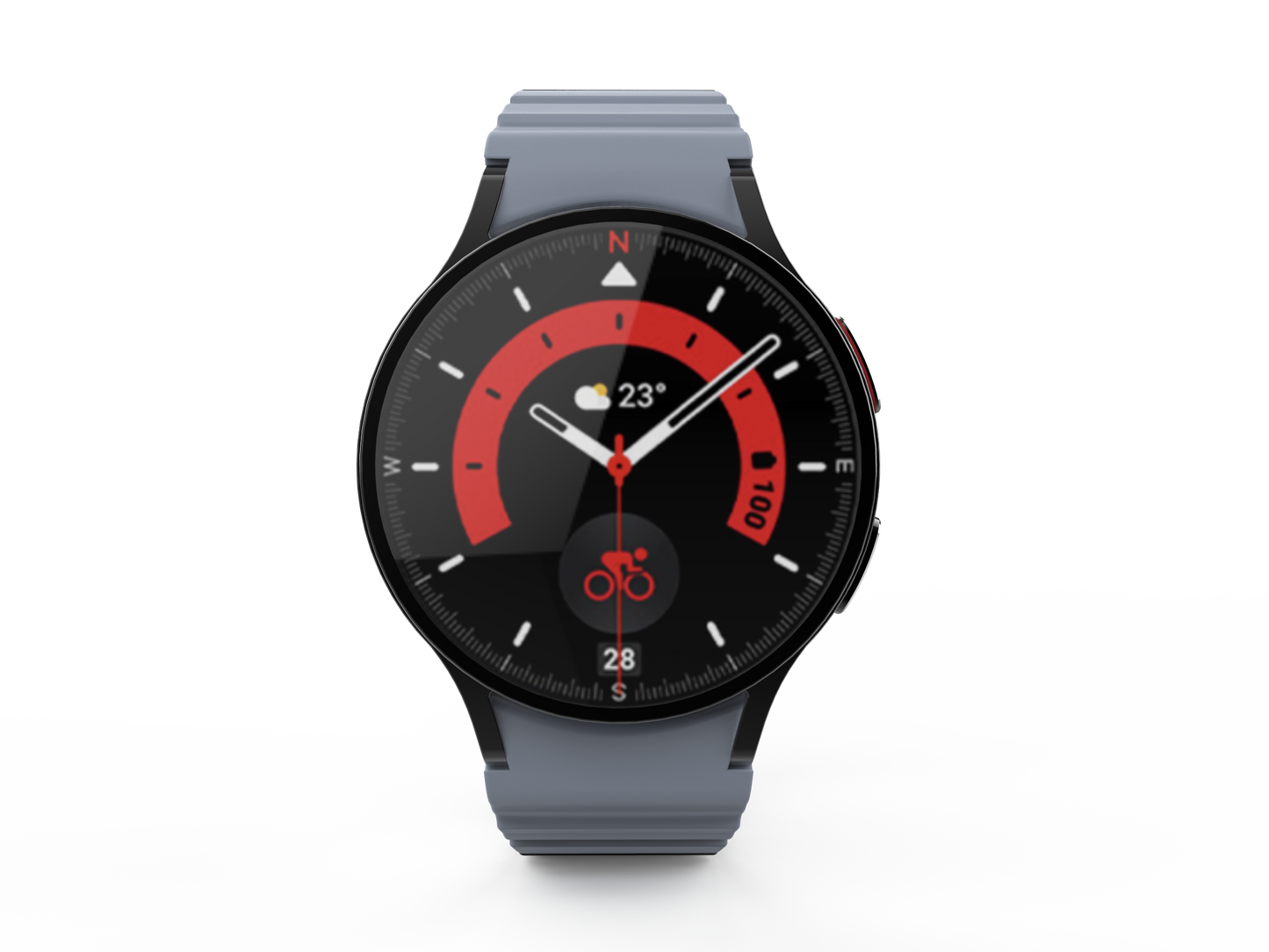 SYSTEM-S 20 mm silicone magnetic strap for Samsung Galaxy Watch 5 4 in black