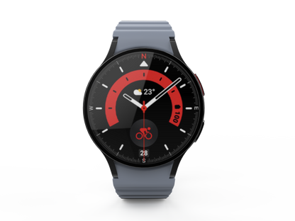 SYSTEM-S 20 mm silicone magnetic strap for Samsung Galaxy Watch 5 4 in black