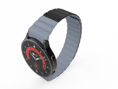 SYSTEM-S 20 mm silicone magnetic strap for Samsung Galaxy Watch 5 4 in black