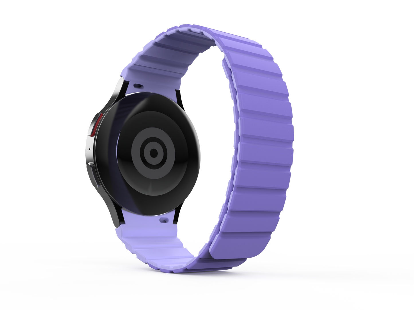 SYSTEM-S 20 mm magnetic silicone strap for Samsung Galaxy Watch 5 4 in purple