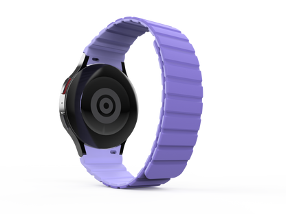 SYSTEM-S 20 mm magnetic silicone strap for Samsung Galaxy Watch 5 4 in purple