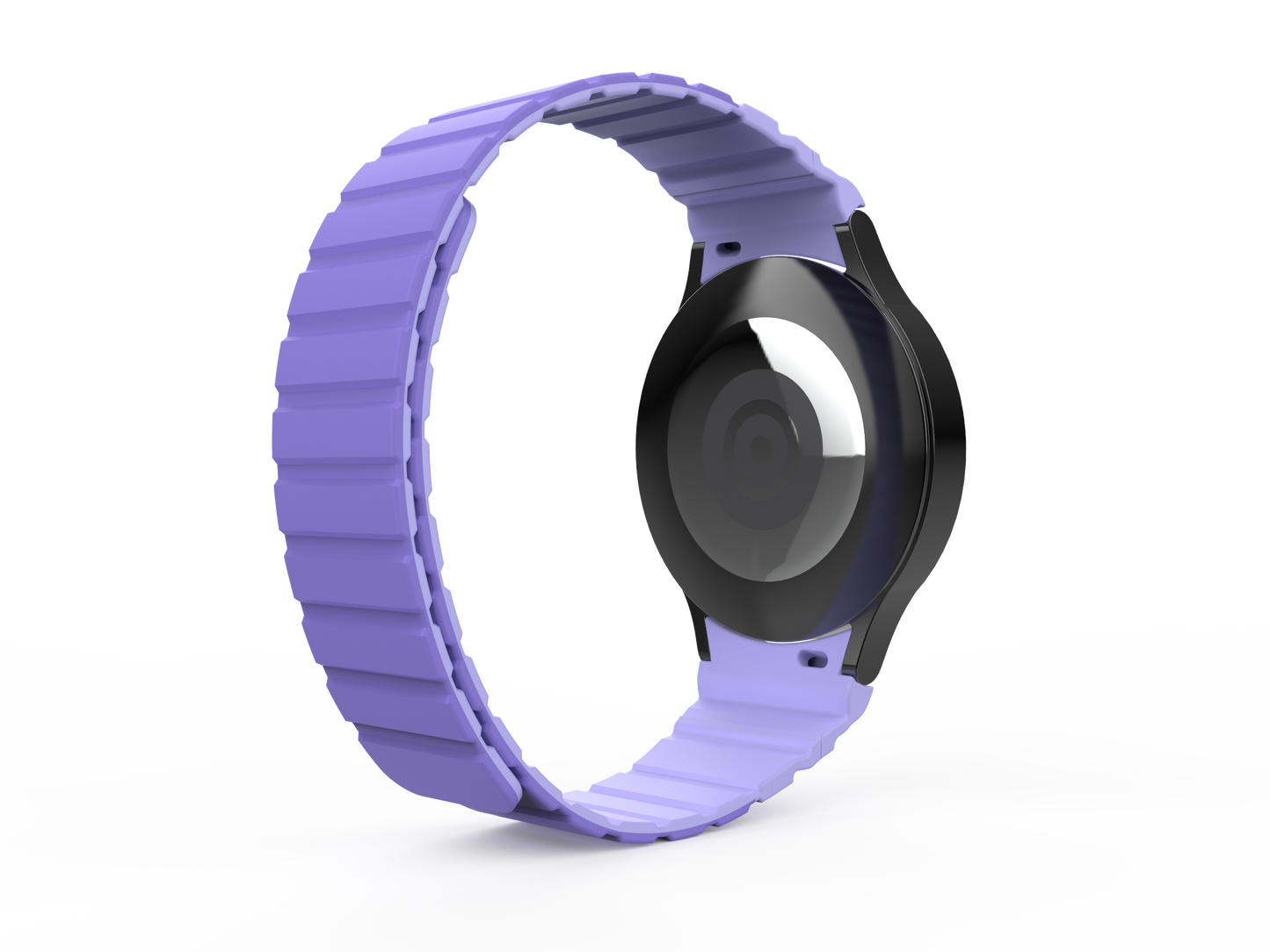 SYSTEM-S 20 mm magnetic silicone strap for Samsung Galaxy Watch 5 4 in purple