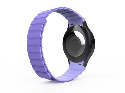 SYSTEM-S 20 mm magnetic silicone strap for Samsung Galaxy Watch 5 4 in purple