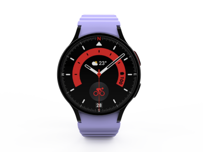 SYSTEM-S 20 mm magnetic silicone strap for Samsung Galaxy Watch 5 4 in purple