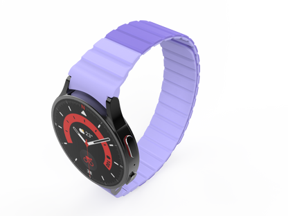 SYSTEM-S 20 mm magnetic silicone strap for Samsung Galaxy Watch 5 4 in purple