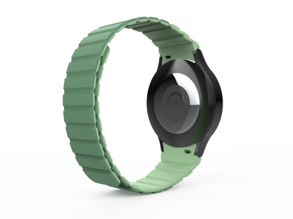 SYSTEM-S 20 mm silicone magnetic strap for Samsung Galaxy Watch 5 4 in green
