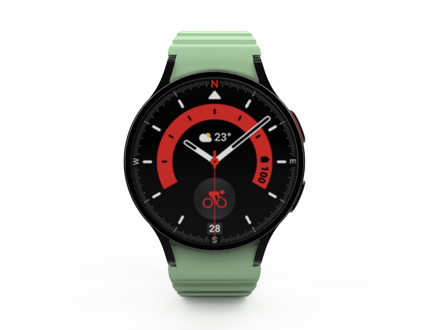 SYSTEM-S 20 mm silicone magnetic strap for Samsung Galaxy Watch 5 4 in green