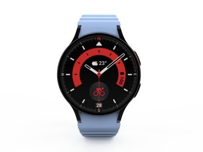 SYSTEM-S Armband 20 mm aus Silikon magnetisch für Samsung Galaxy Watch 5 4 in Blau