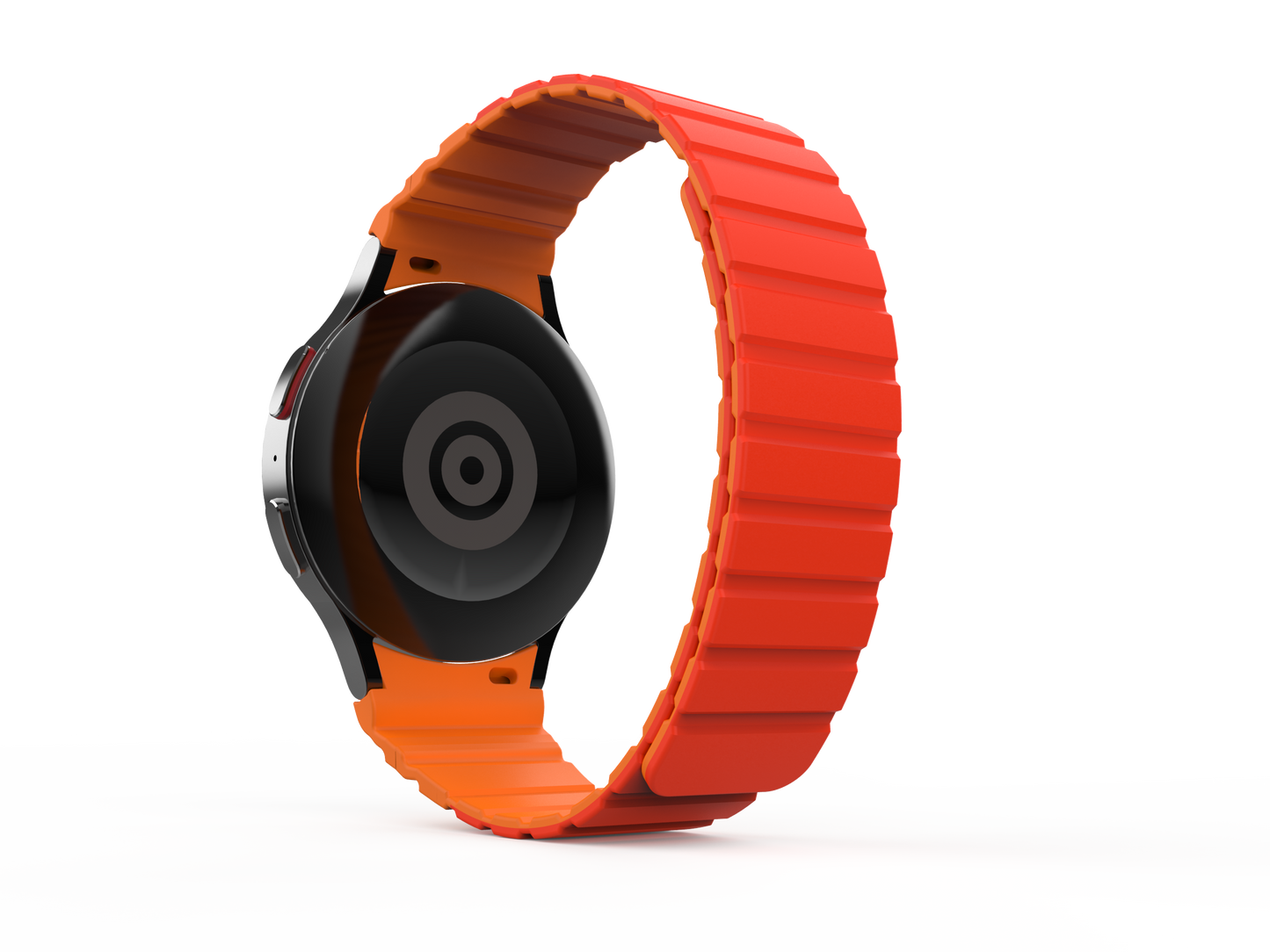 SYSTEM-S 20 mm silicone magnetic strap for Samsung Galaxy Watch 5 4 in red