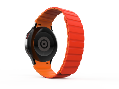 SYSTEM-S 20 mm silicone magnetic strap for Samsung Galaxy Watch 5 4 in red