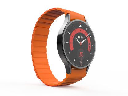 SYSTEM-S 20 mm silicone magnetic strap for Samsung Galaxy Watch 5 4 in red