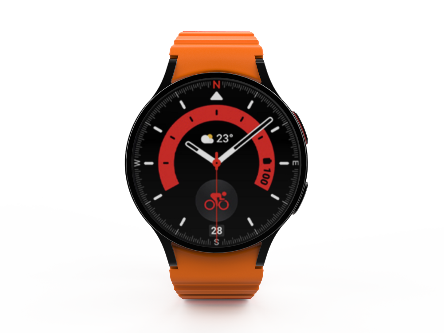 SYSTEM-S 20 mm silicone magnetic strap for Samsung Galaxy Watch 5 4 in red