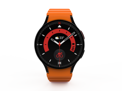 SYSTEM-S 20 mm silicone magnetic strap for Samsung Galaxy Watch 5 4 in red