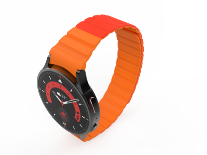 SYSTEM-S 20 mm silicone magnetic strap for Samsung Galaxy Watch 5 4 in red