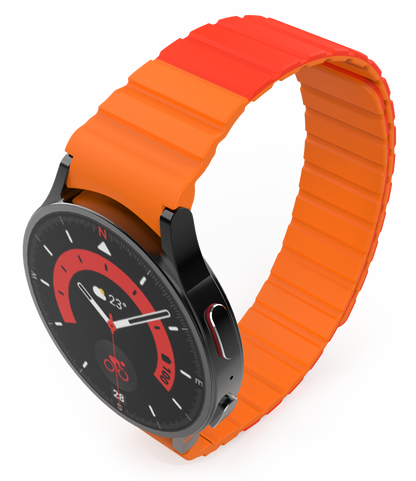 SYSTEM-S 20 mm silicone magnetic strap for Samsung Galaxy Watch 5 4 in red