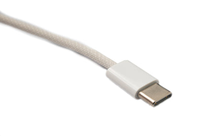SYSTEM-S USB 3.1 Typ C Kabel 100 cm Stecker zu Stecker 5 Gbit/s geflochten Weiß