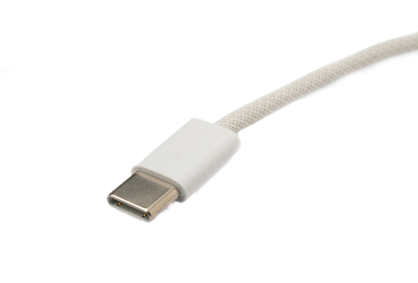 SYSTEM-S USB 3.1 Typ C Kabel 100 cm Stecker zu Stecker 5 Gbit/s geflochten Weiß