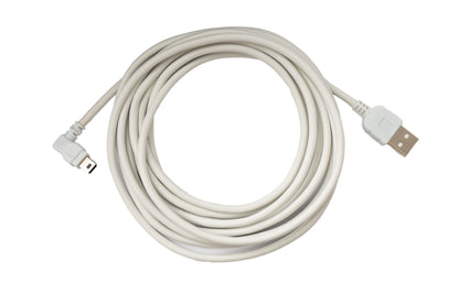 SYSTEM-S USB 2.0 cable 3 m type A male to mini B male angle 5V in white