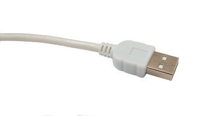 SYSTEM-S USB 2.0 cable 3 m type A male to mini B male angle 5V in white