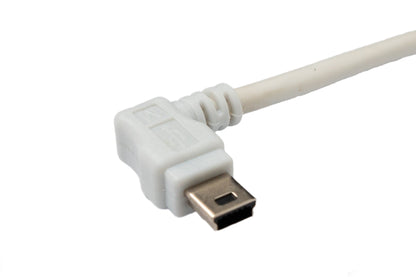SYSTEM-S USB 2.0 cable 3 m type A male to mini B male angle 5V in white