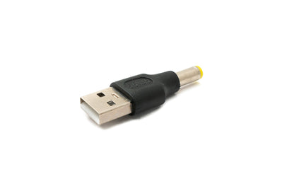 SYSTEM-S DC Adapter 20V 5,5 x 2,5 Stecker zu USB 2.0 Stecker Kabel in Schwarz