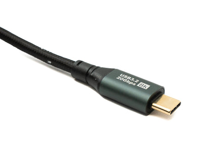 SYSTEM-S USB 3.2 Gen 2 8K 50 cm Cable Type C Male to Male Braided 20 Gbps 100 W Compatible for iPhone 15