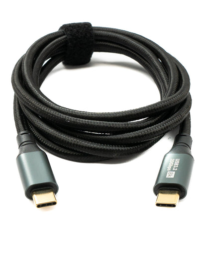 SYSTEM-S USB 3.2 Gen 2 8K 150 cm Cable Type C Male to Male Braided 20 Gbps 100 W Compatible for iPhone 15