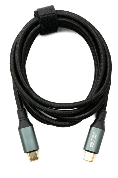 SYSTEM-S USB 3.2 Gen 2 8K 150 cm Cable Type C Male to Male Braided 20 Gbps 100 W Compatible for iPhone 15
