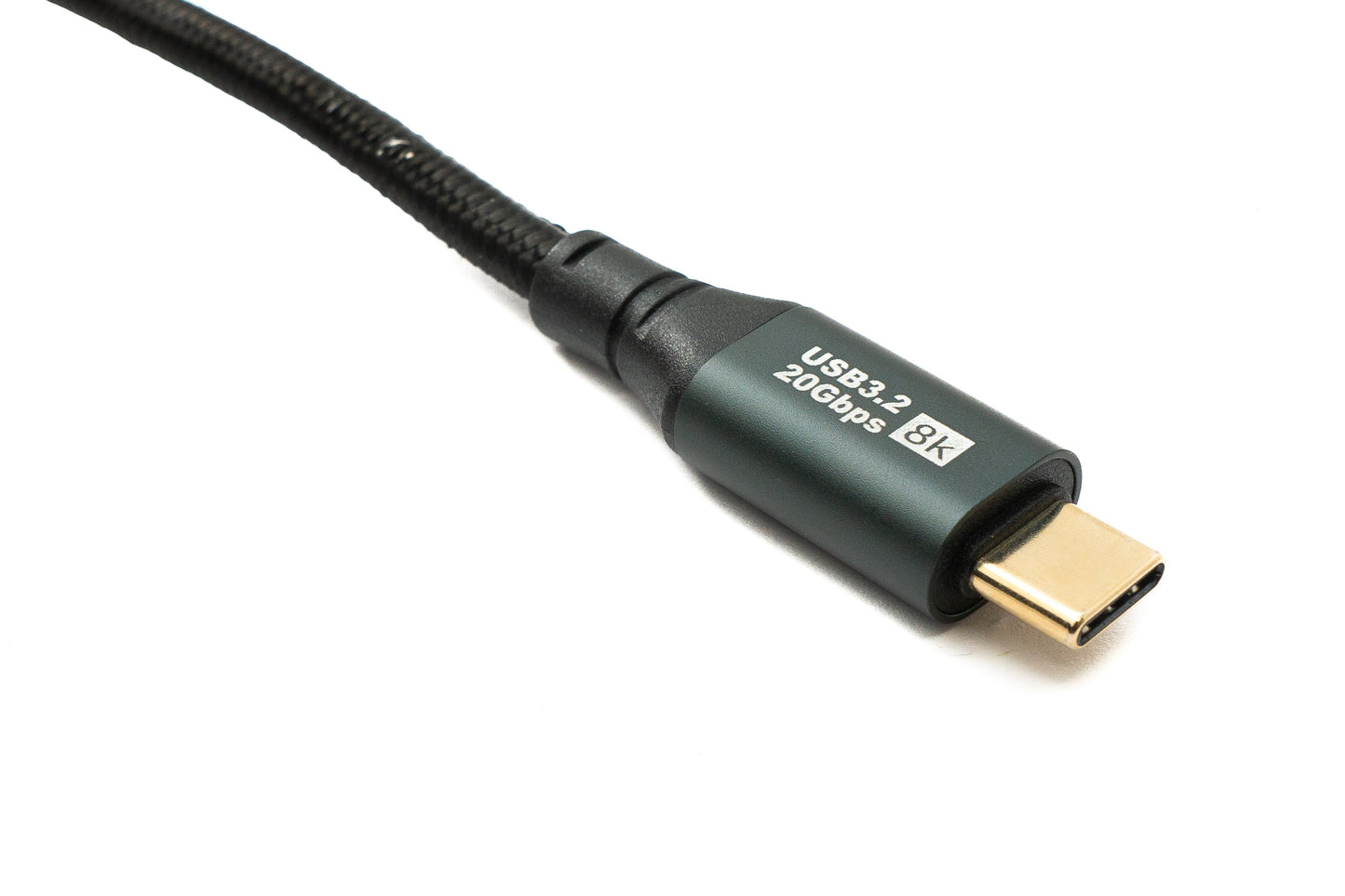 SYSTEM-S USB 3.2 Gen 2 8K 2 m Kabel Typ C Stecker zu Stecker geflochten 20 Gbit/s 100 W kompatibel für iPhone 15