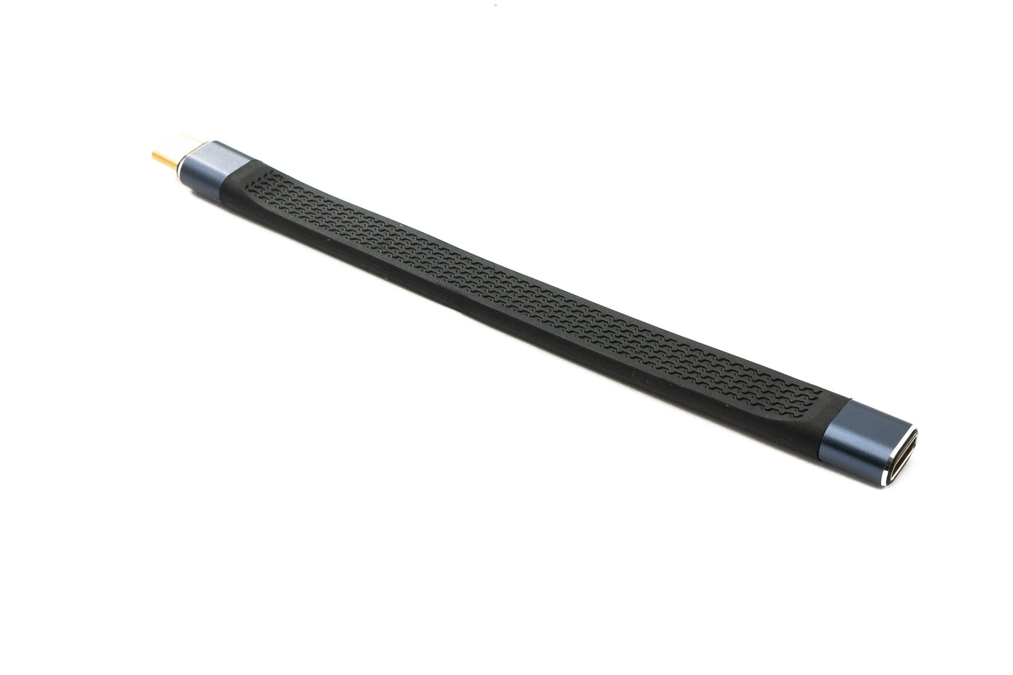 SYSTEM-S USB4 USB 10 cm Kabel Typ C Stecker zu Buchse flach 40 Gbit/s 240 W USB 4.0 Kabel Adapter