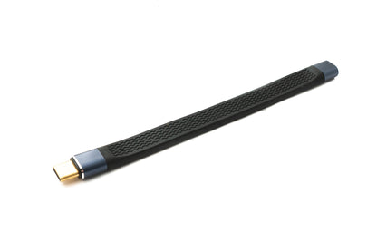 SYSTEM-S USB4 USB 10 cm Kabel Typ C Stecker zu Buchse flach 40 Gbit/s 240 W USB 4.0 Kabel Adapter