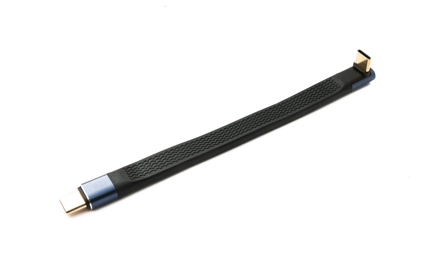 SYSTEM-S USB4 USB 10 cm cable type C male to male angled flat 40 Gbit/s 240 W USB 4.0 cable