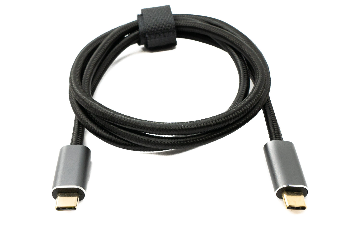 SYSTEM-S USB 3.2 Gen 2 100 cm Kabel Typ C Stecker zu Stecker geflochten 20 Gbit/s 100 W