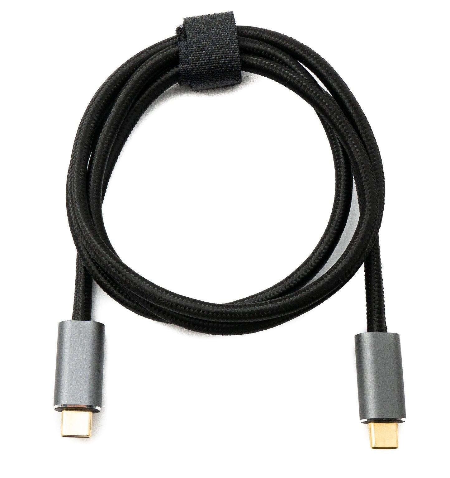 SYSTEM-S USB 3.2 Gen 2 100 cm Kabel Typ C Stecker zu Stecker geflochten 20 Gbit/s 100 W