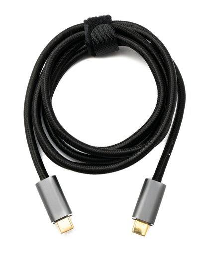 SYSTEM-S USB 3.2 Gen 2 150 cm Kabel Typ C Stecker zu Stecker geflochten 20 Gbit/s 100 W