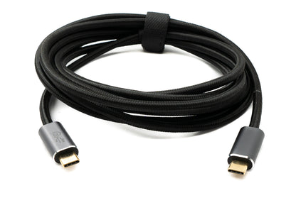 SYSTEM-S USB 3.2 Gen 2 3 m Kabel Typ C Stecker zu Stecker geflochten 20 Gbit/s 100 W