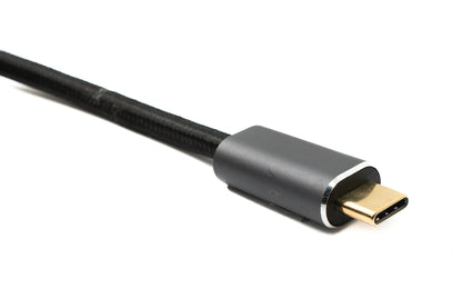 SYSTEM-S USB 3.2 Gen 2 3 m Kabel Typ C Stecker zu Stecker geflochten 20 Gbit/s 100 W