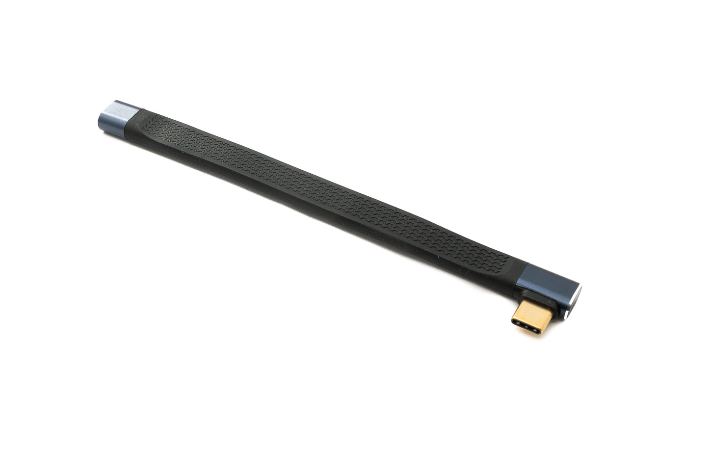 SYSTEM-S USB4 USB 10 cm Kabel Typ C Stecker zu Buchse Winkel flach 40 Gbit/s 240 W USB 4.0 Kabel