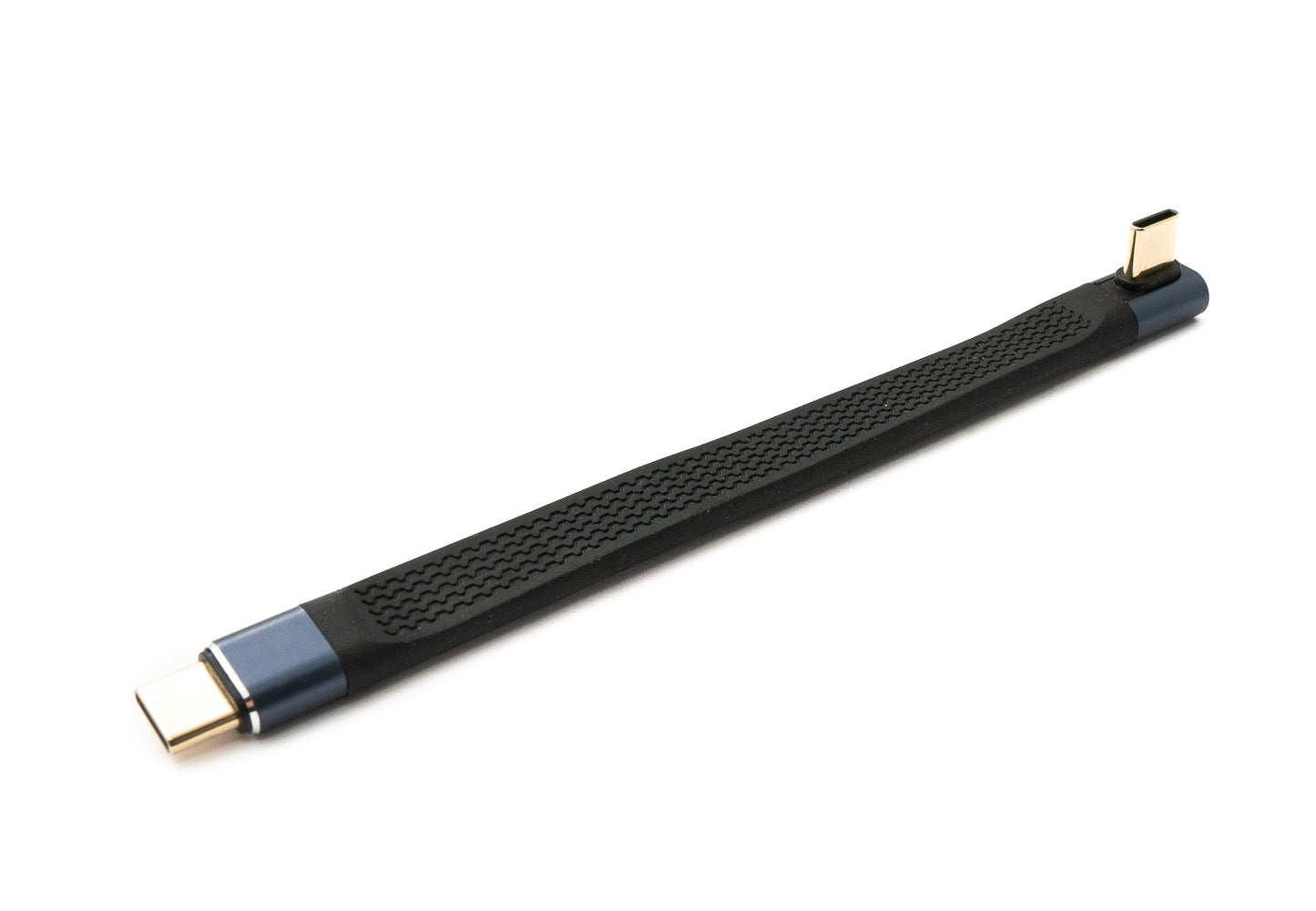 SYSTEM-S USB4 USB 10 cm Kabel Typ C Stecker zu Stecker Winkel flach 40 Gbit/s 240 W USB 4.0 Kabel
