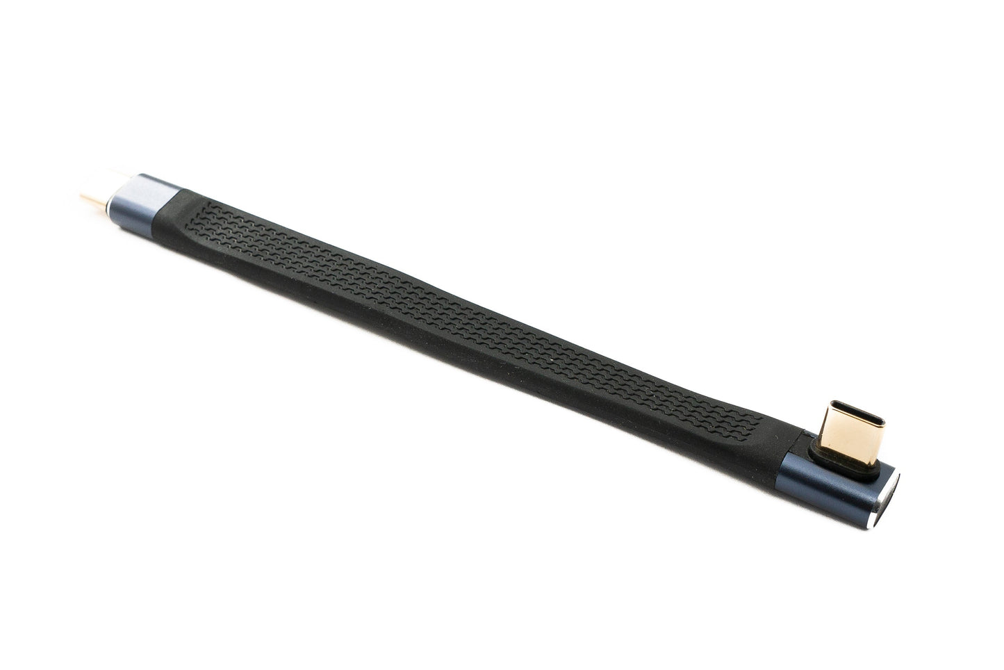 SYSTEM-S USB4 USB 10 cm Kabel Typ C Stecker zu Stecker Winkel flach 40 Gbit/s 240 W USB 4.0 Kabel