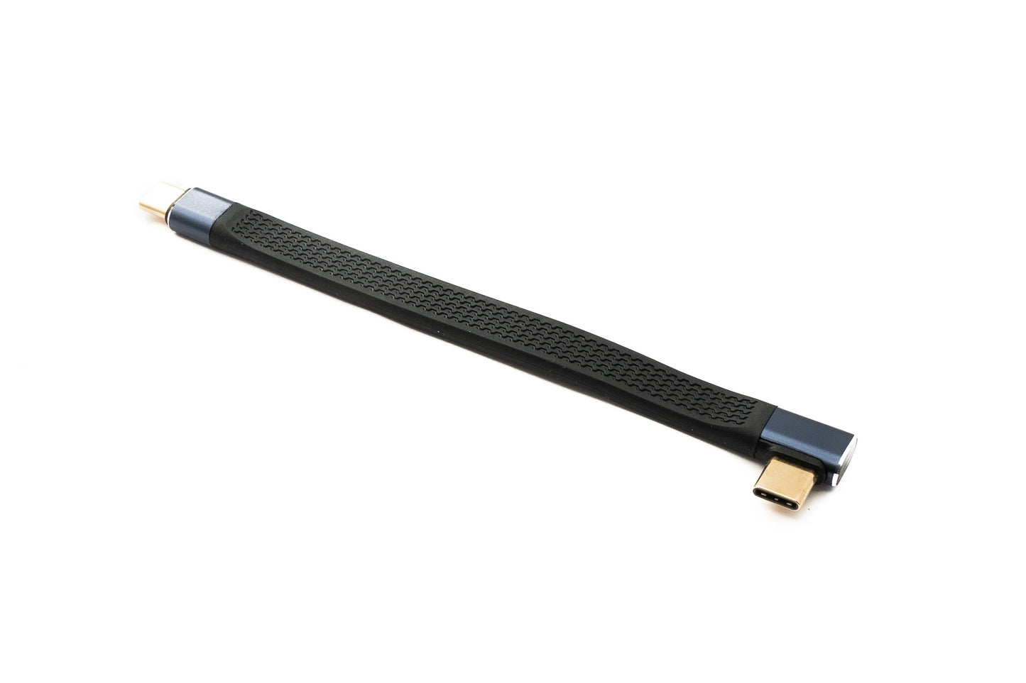 SYSTEM-S USB4 USB 10 cm Kabel Typ C Stecker zu Stecker Winkel flach 40 Gbit/s 240 W USB 4.0 Kabel
