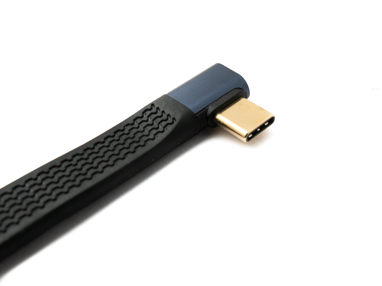 SYSTEM-S USB4 USB 10 cm Kabel Typ C Stecker zu Stecker Winkel flach 40 Gbit/s 240 W USB 4.0 Kabel