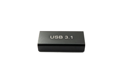 SYSTEM-S USB 3.1 Adapter Typ C Buchse zu 3.0 A Buchse 5 Gbit/s Kabel in Schwarz