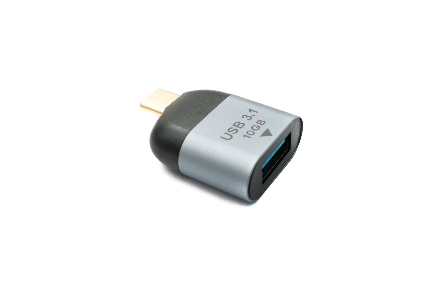 SYSTEM-S USB 3.1 Gen 2 Typ C Stecker zu A Buchse Kabel 10 Gbit/s 100W in Grau