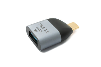 SYSTEM-S USB 3.1 Gen 2 Typ C Stecker zu A Buchse Kabel 10 Gbit/s 100W in Grau